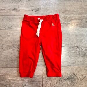 Gap Red Baby‎ Jogger Pants Drawstring Bear Logo Size 3-6 Months